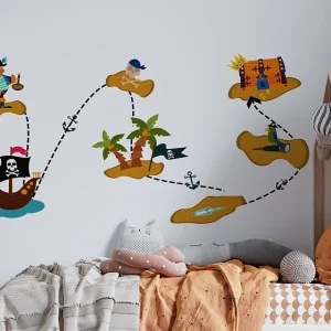 Naljepnica za zid "Pirate treasure"