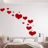 Zidna naljepnica "Red hearts"