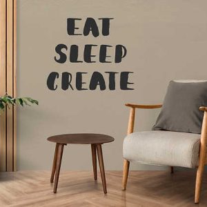 Zidna naljepnica  "Eat, sleep, create"