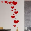 Zidna naljepnica "Red hearts" - Slika 3