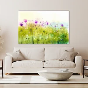 Slika za zid "Purple cosmos flowers and white wildflower"