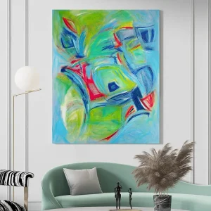 Slika za zid "Leaves on blue"