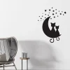 Zidna naljepnica "Cats on the moon"
