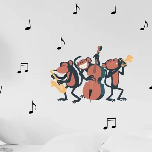 Naljepnica za zid "Monkey band"