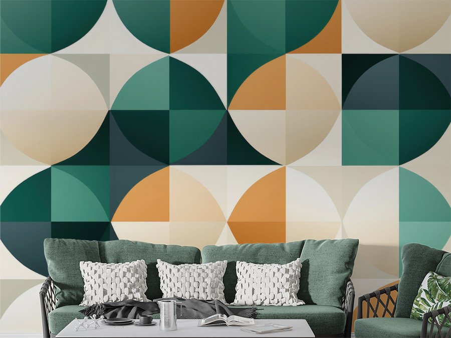 Tapeta za zid “Spots And Circles” u interijeru