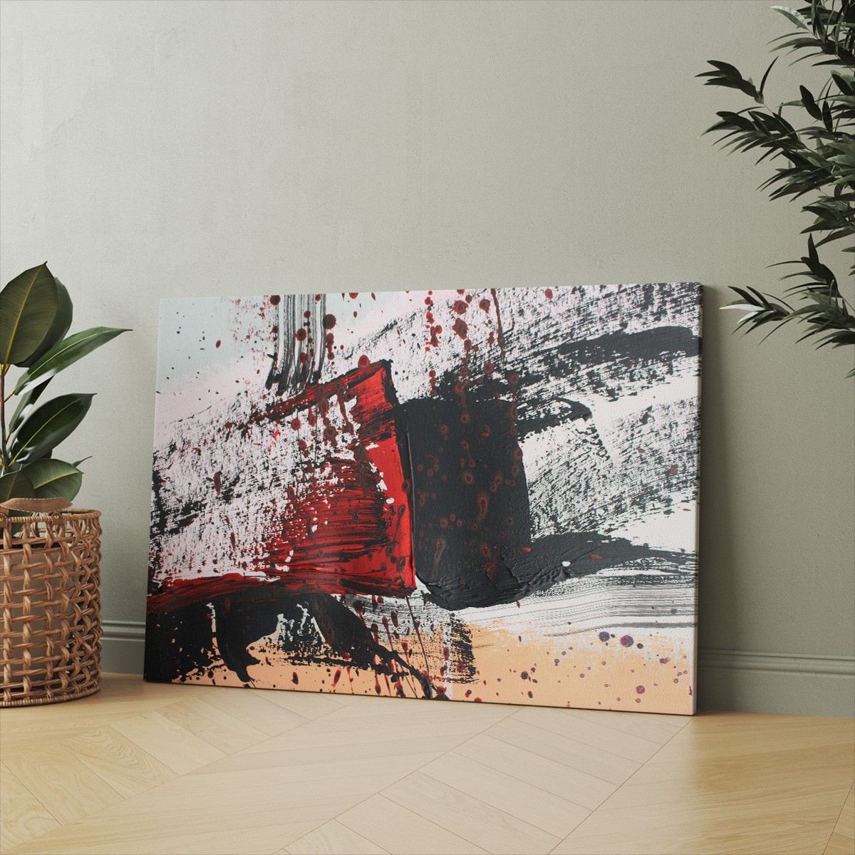 Slika za zid "Black paint splashes" - Slika 2