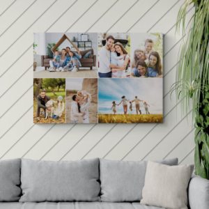 “My paintings on canvas” collage of 6 paintings 70×50 cm (4 vertical, 2 horizontal)