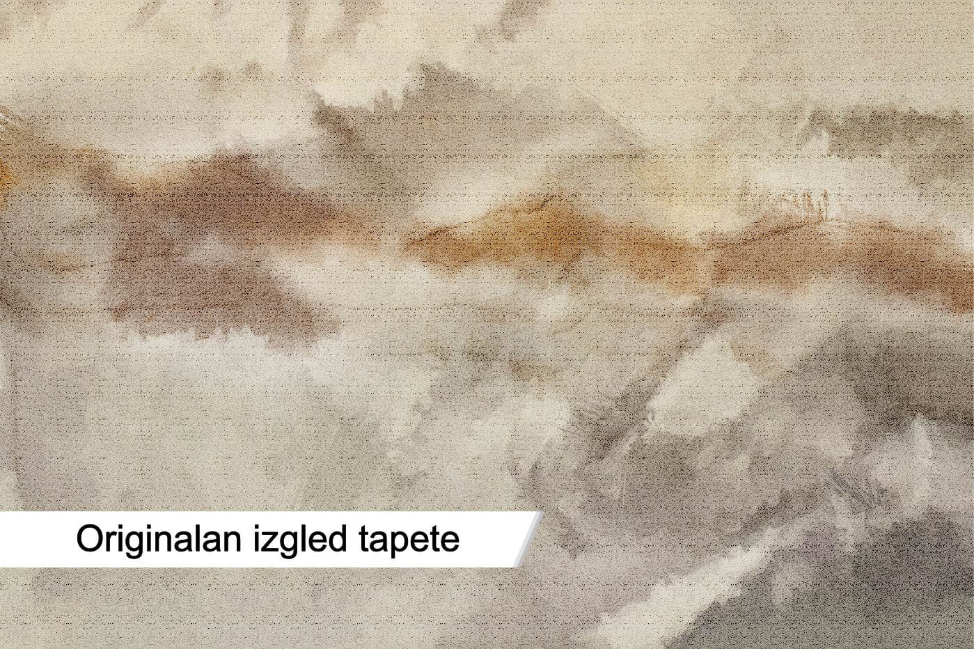 Apstraktna tapeta s akvarelnim efektom u prirodnim bež i smeđim nijansama