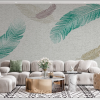 Tapeta za zid "Brown and teal feathers" - Slika 2