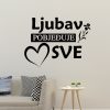 Zidna naljepnica "Ljubav Pobjeđuje Sve"
