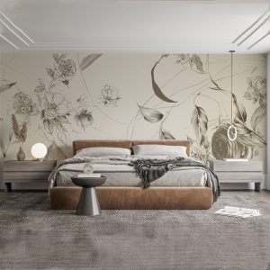 Tapeta za zid "Pencil drawn roses"