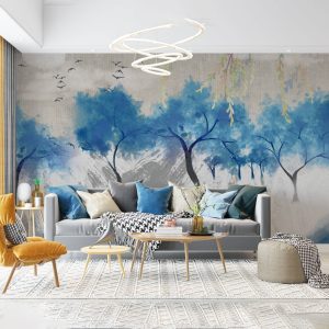 Tapeta za zid "Blue winter forest"