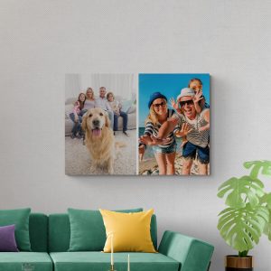 Moje slike na platnu 100x70 cm, kolaž dvije slike