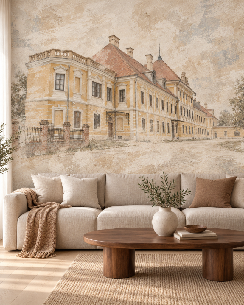 Tapeta za zid “Vukovar – Dvorac Eltz” u interijeru